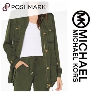 MICHAEL KORS Green Utility Jacket